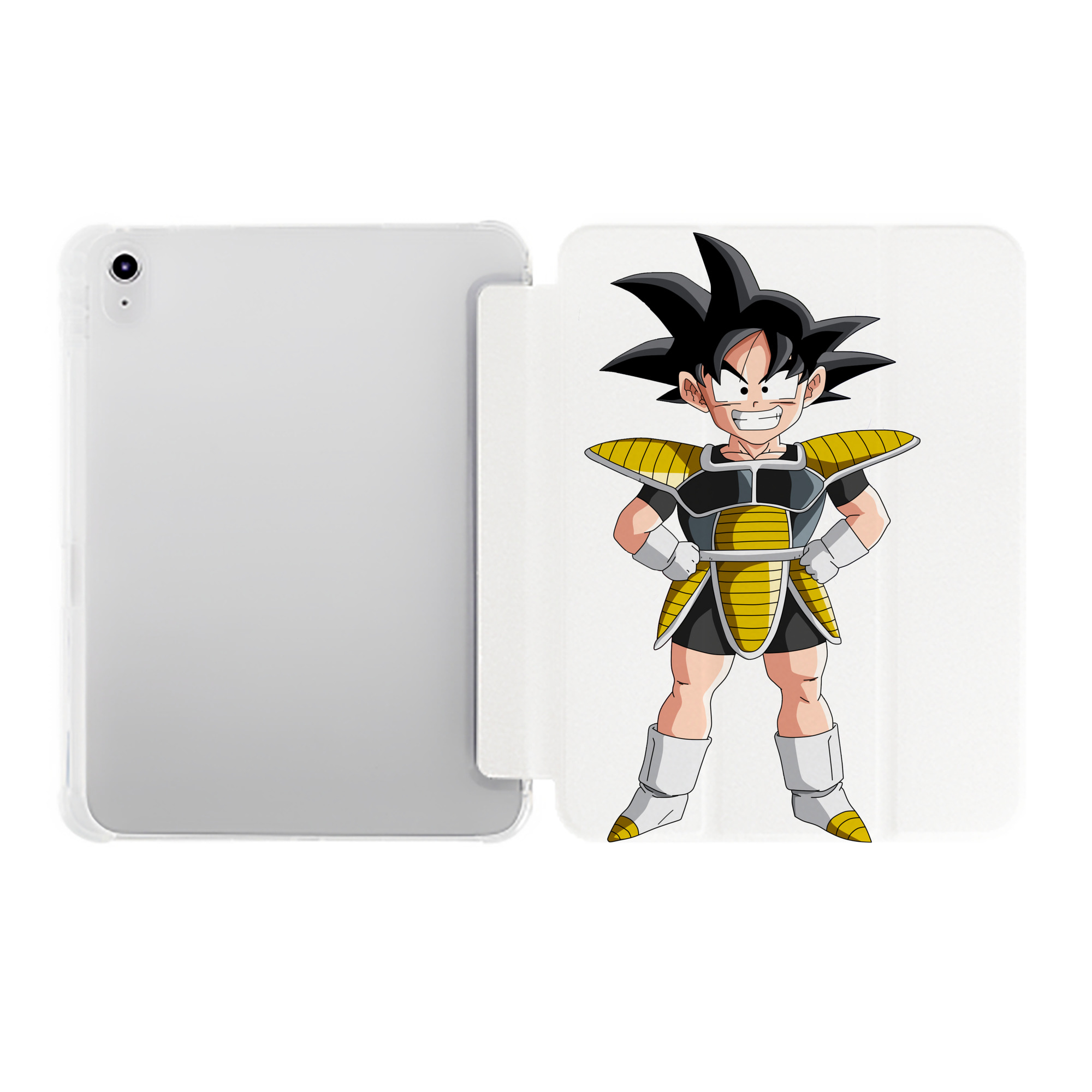 （画像用） ドラゴンボール 孫悟空（そん ごくう）Son Goku カカロット DRAGON BALL Kakarotto IPad ケース ペン収納付き 三つ折りスタンド PUレザー×シリコン 対応機種9.5/10.5/10.9インチ